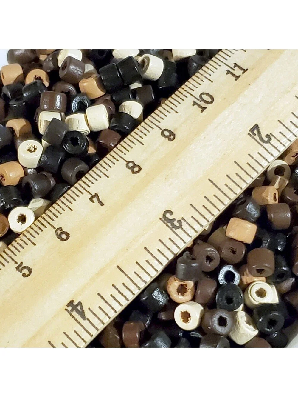 Bulk Lot Sustainable Round Heishi Wood Beads 5x4mm Brown Black Tan White 100 pcs